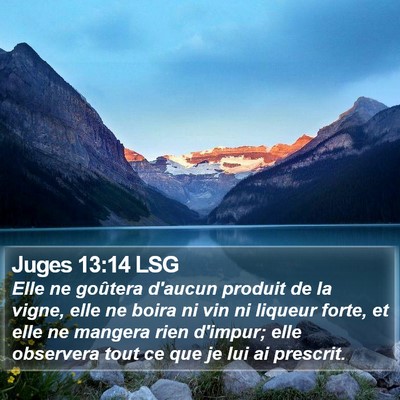 Juges 13:14 LSG Bible Verse Image
