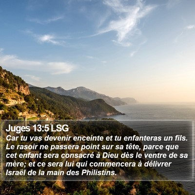 Juges 13:5 LSG Bible Verse Image