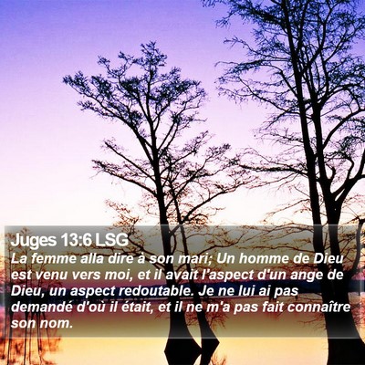 Juges 13:6 LSG Bible Verse Image