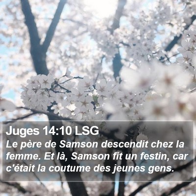 Juges 14:10 LSG Bible Verse Image