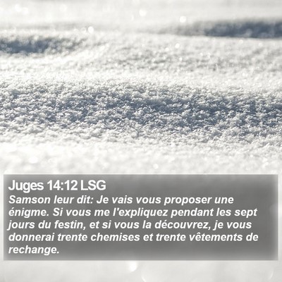 Juges 14:12 LSG Bible Verse Image