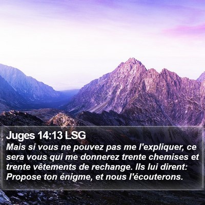 Juges 14:13 LSG Bible Verse Image