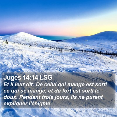 Juges 14:14 LSG Bible Verse Image