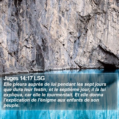 Juges 14:17 LSG Bible Verse Image