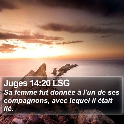 Juges 14:20 LSG Bible Verse Image