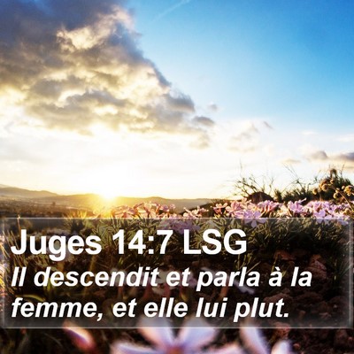 Juges 14:7 LSG Bible Verse Image