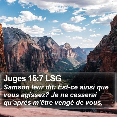 Juges 15:7 LSG Bible Verse Image