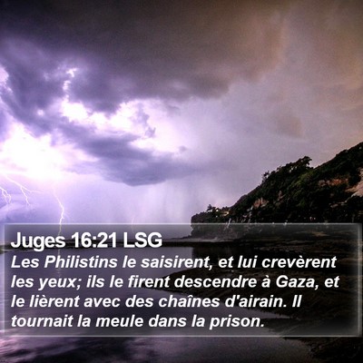 Juges 16:21 LSG Bible Verse Image