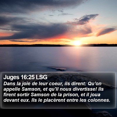 Juges 16:25 LSG Bible Verse Image