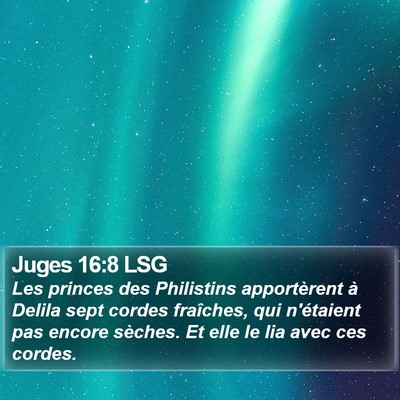 Juges 16:8 LSG Bible Verse Image