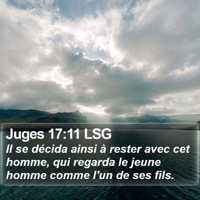 Juges 17:11 LSG Bible Verse Image