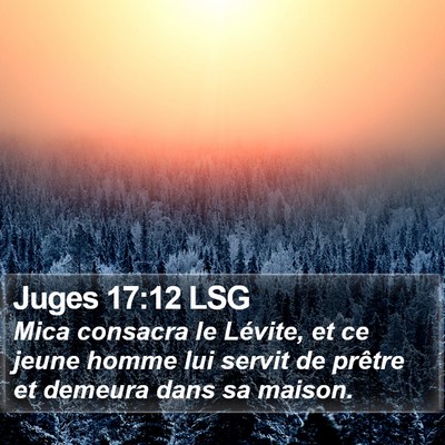 Juges 17:12 LSG Bible Verse Image