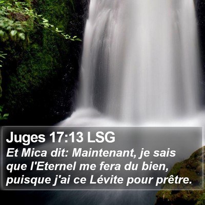 Juges 17:13 LSG Bible Verse Image