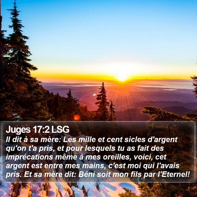 Juges 17:2 LSG Bible Verse Image