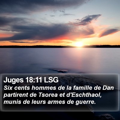 Juges 18:11 LSG Bible Verse Image