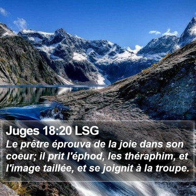 Juges 18:20 LSG Bible Verse Image