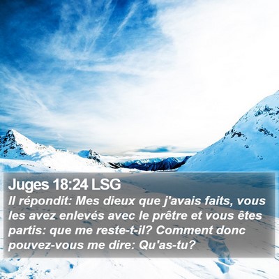 Juges 18:24 LSG Bible Verse Image