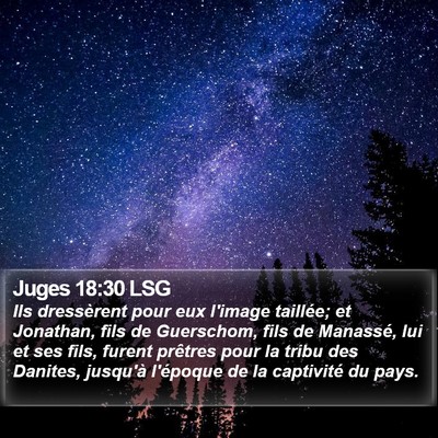 Juges 18:30 LSG Bible Verse Image