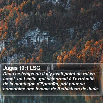 Juges 19:1 LSG Bible Verse Image