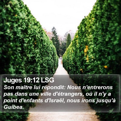 Juges 19:12 LSG Bible Verse Image