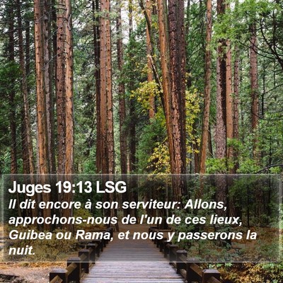 Juges 19:13 LSG Bible Verse Image
