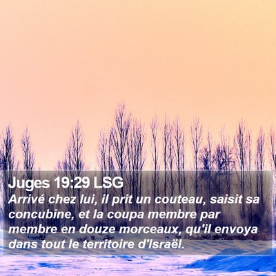 Juges 19:29 LSG Bible Verse Image
