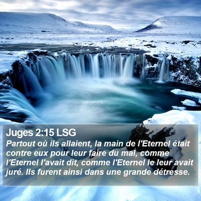 Juges 2:15 LSG Bible Verse Image