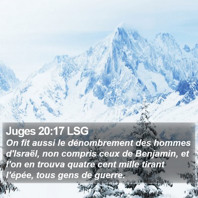 Juges 20:17 LSG Bible Verse Image