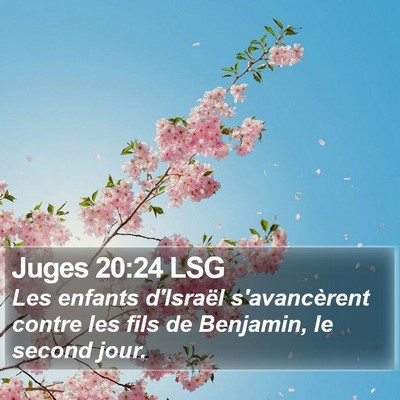 Juges 20:24 LSG Bible Verse Image