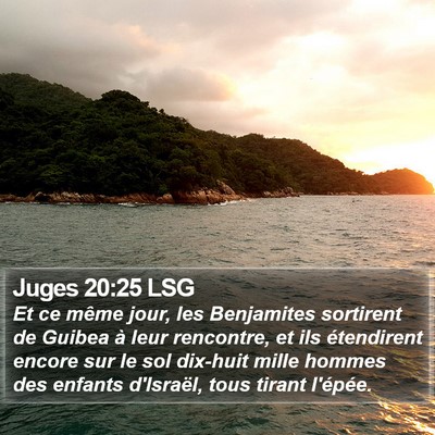 Juges 20:25 LSG Bible Verse Image