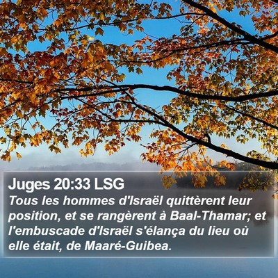 Juges 20:33 LSG Bible Verse Image
