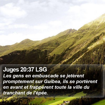 Juges 20:37 LSG Bible Verse Image