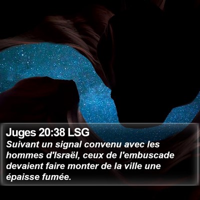 Juges 20:38 LSG Bible Verse Image