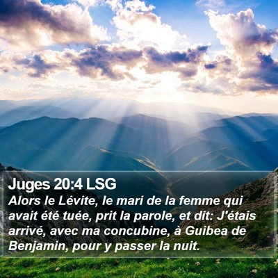Juges 20:4 LSG Bible Verse Image