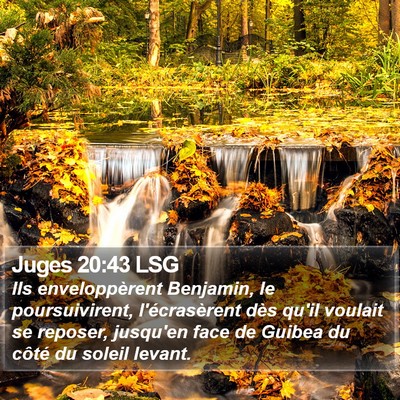 Juges 20:43 LSG Bible Verse Image