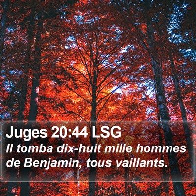 Juges 20:44 LSG Bible Verse Image