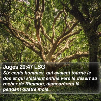 Juges 20:47 LSG Bible Verse Image