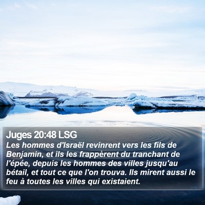 Juges 20:48 LSG Bible Verse Image