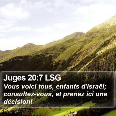 Juges 20:7 LSG Bible Verse Image