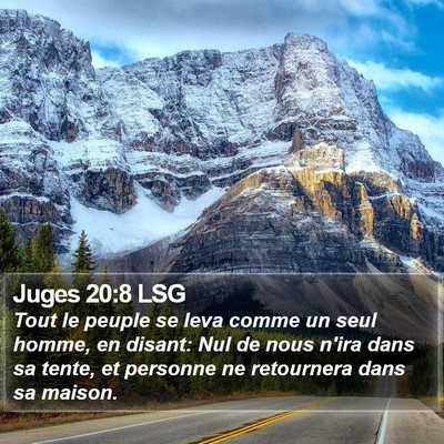 Juges 20:8 LSG Bible Verse Image