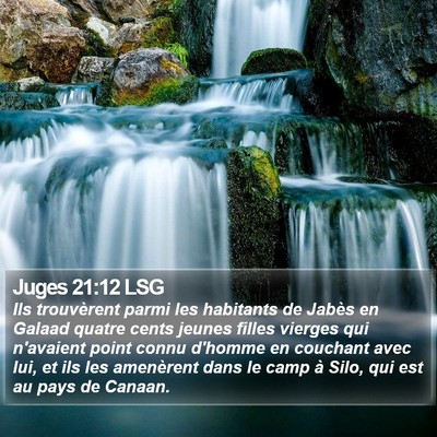 Juges 21:12 LSG Bible Verse Image
