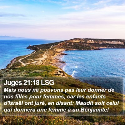Juges 21:18 LSG Bible Verse Image