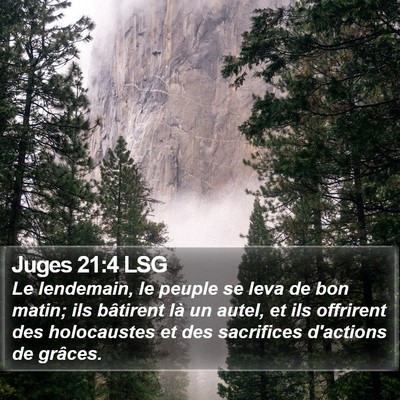 Juges 21:4 LSG Bible Verse Image