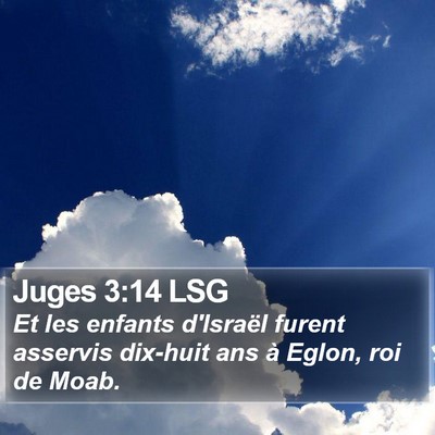 Juges 3:14 LSG Bible Verse Image