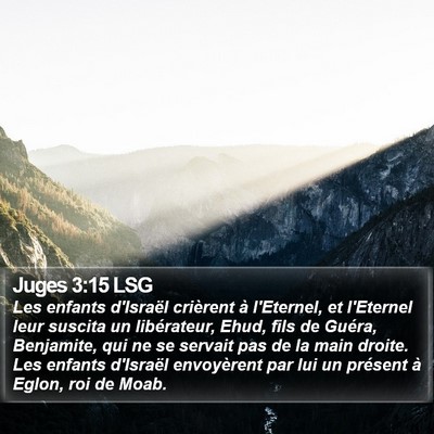 Juges 3:15 LSG Bible Verse Image