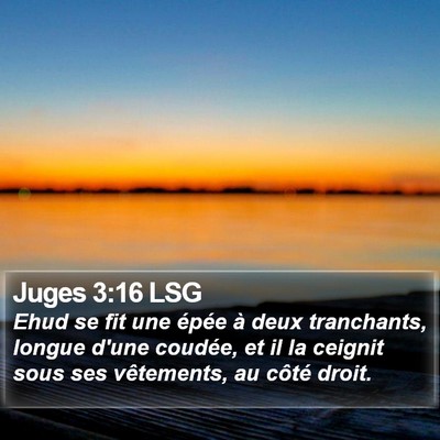 Juges 3:16 LSG Bible Verse Image