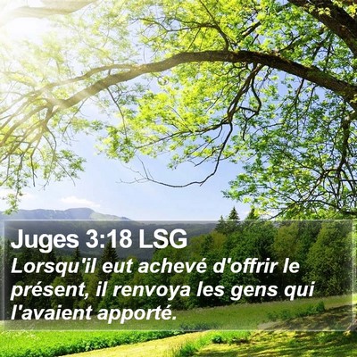 Juges 3:18 LSG Bible Verse Image
