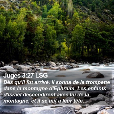 Juges 3:27 LSG Bible Verse Image