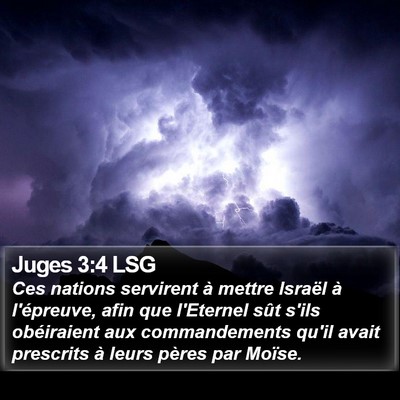 Juges 3:4 LSG Bible Verse Image