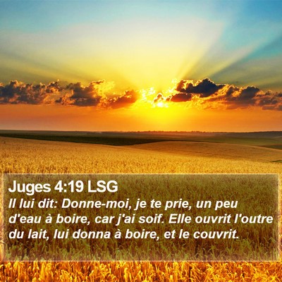 Juges 4:19 LSG Bible Verse Image